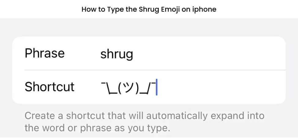 How to Type the Shrug Emoji ¯_(ツ)_/¯ in Few Seconds 5 shrug emoji iphone