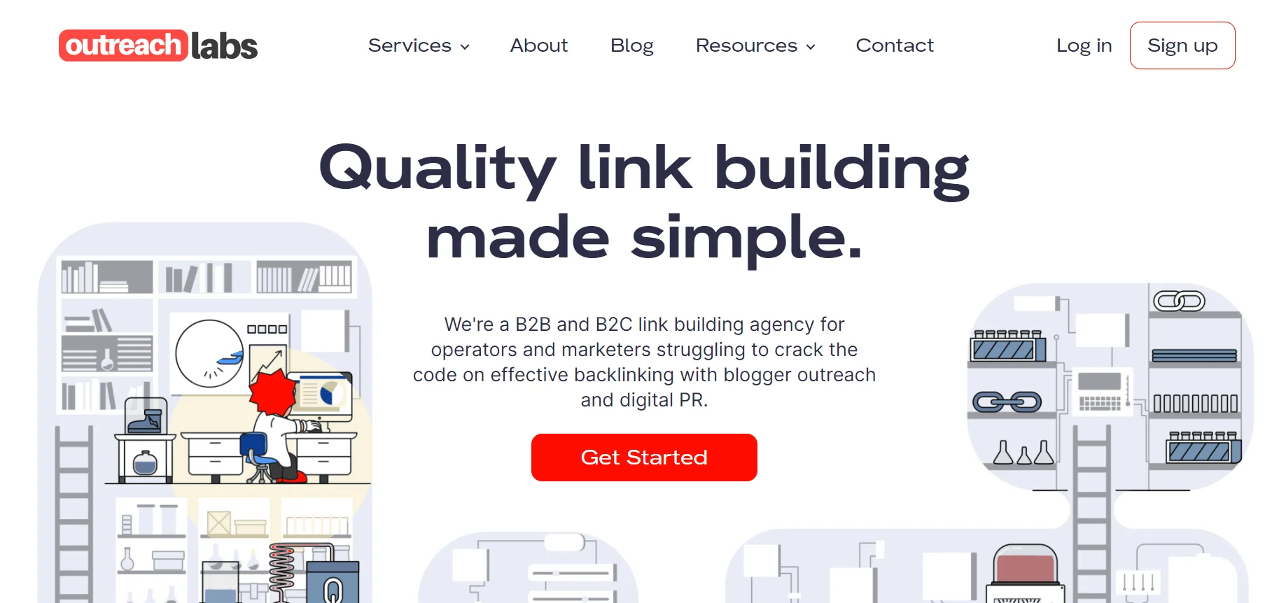 OutreachLabs is a hassle-free solution to quality link building, catering to both B2B and B2C sectors.