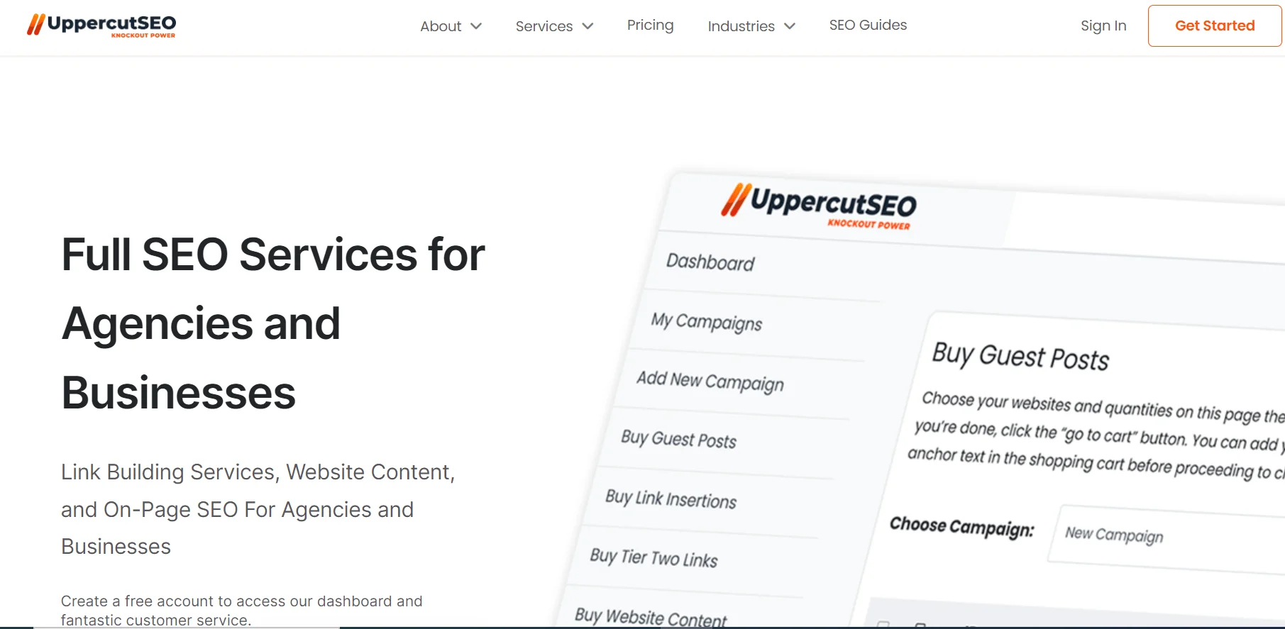 UppercutSEO is a compelling link building services agency where you can filter sites based on niche, domain rating, domain authority, and traffic metrics