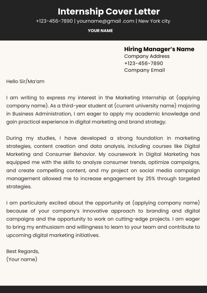 Pr Internship Cover Letter Page 3 Simple Letter Templates In Word