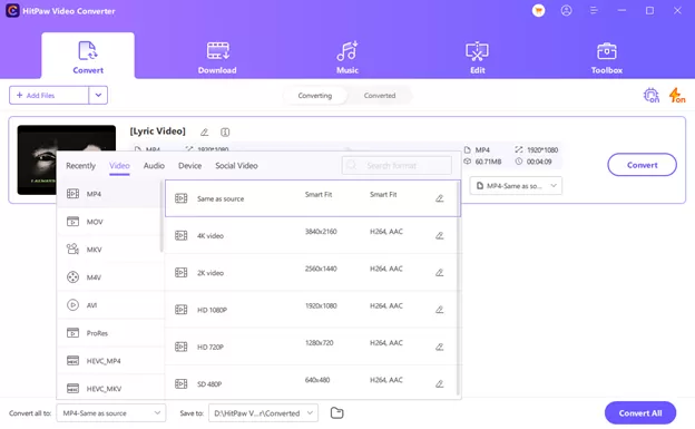 6 Best YouTube to MP4 Converter Tools (Free/Online/Paid) 3 HitPaw Video Converter
