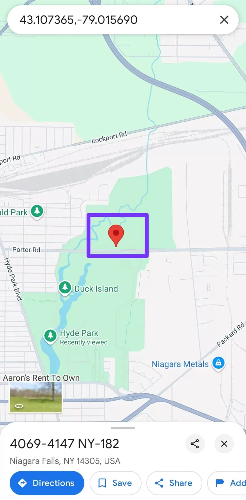 steps of how to drop a pin in google map for mobile