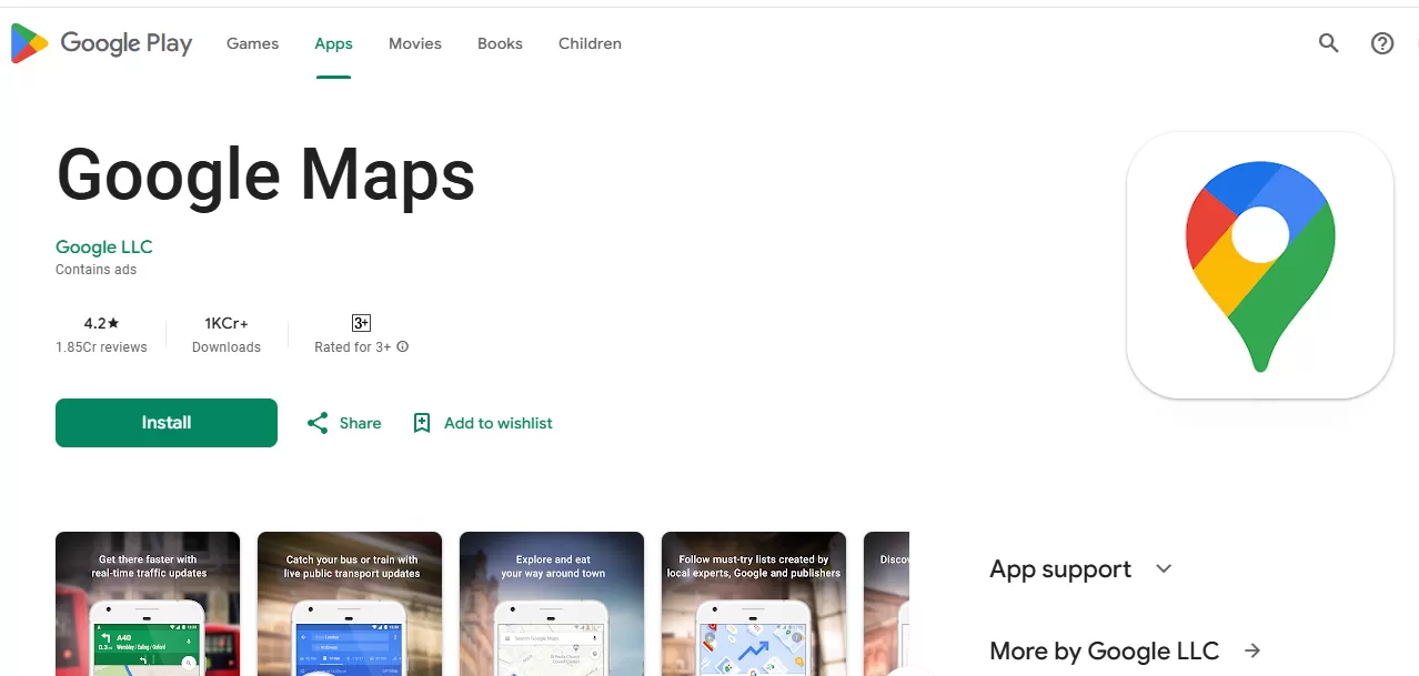 google maps app