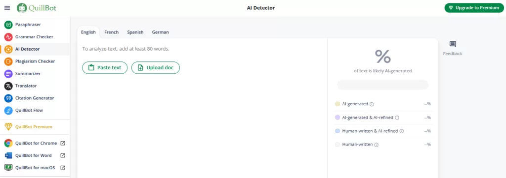 Top AI Detector You Need to Use in 2026 4 quillbot