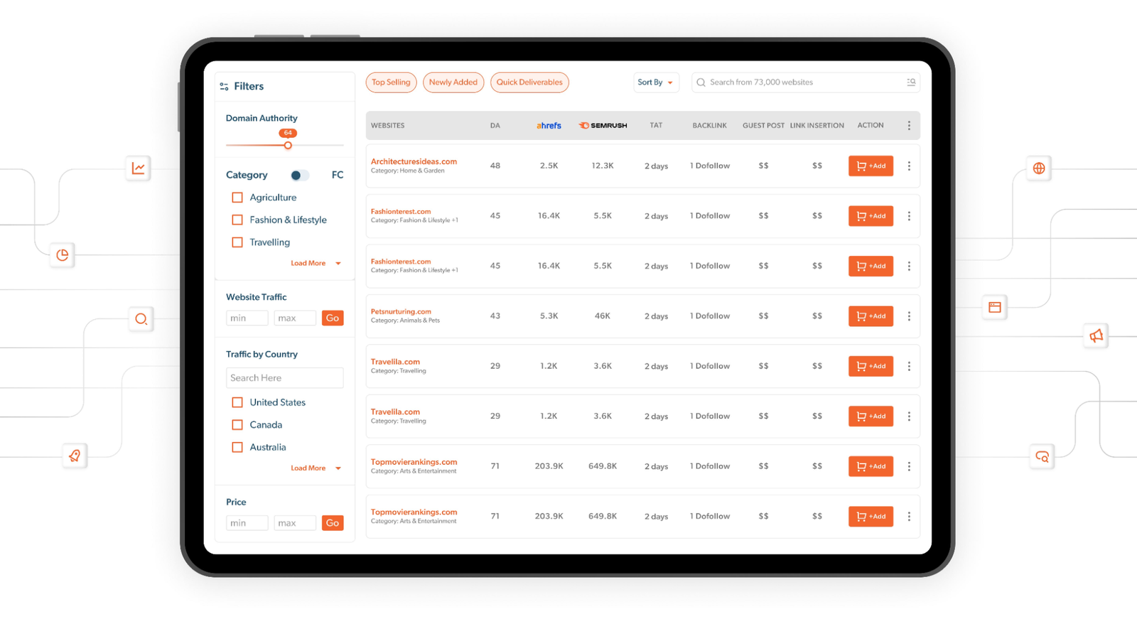 Link Publishers Dashboard