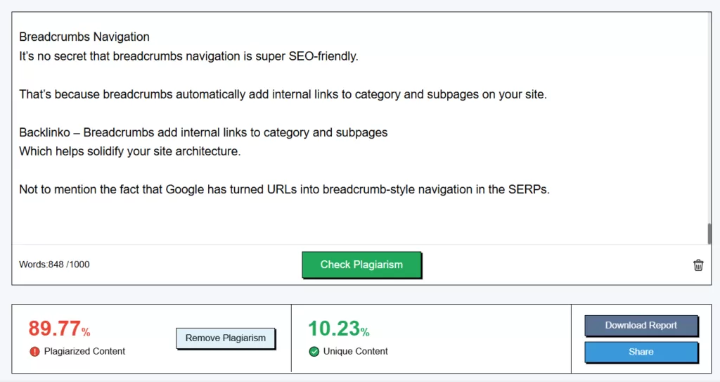 Plagiarism Checker