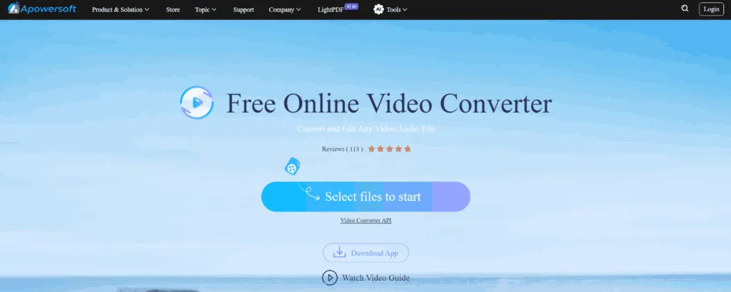 Apowersoft Free Online Video Converter