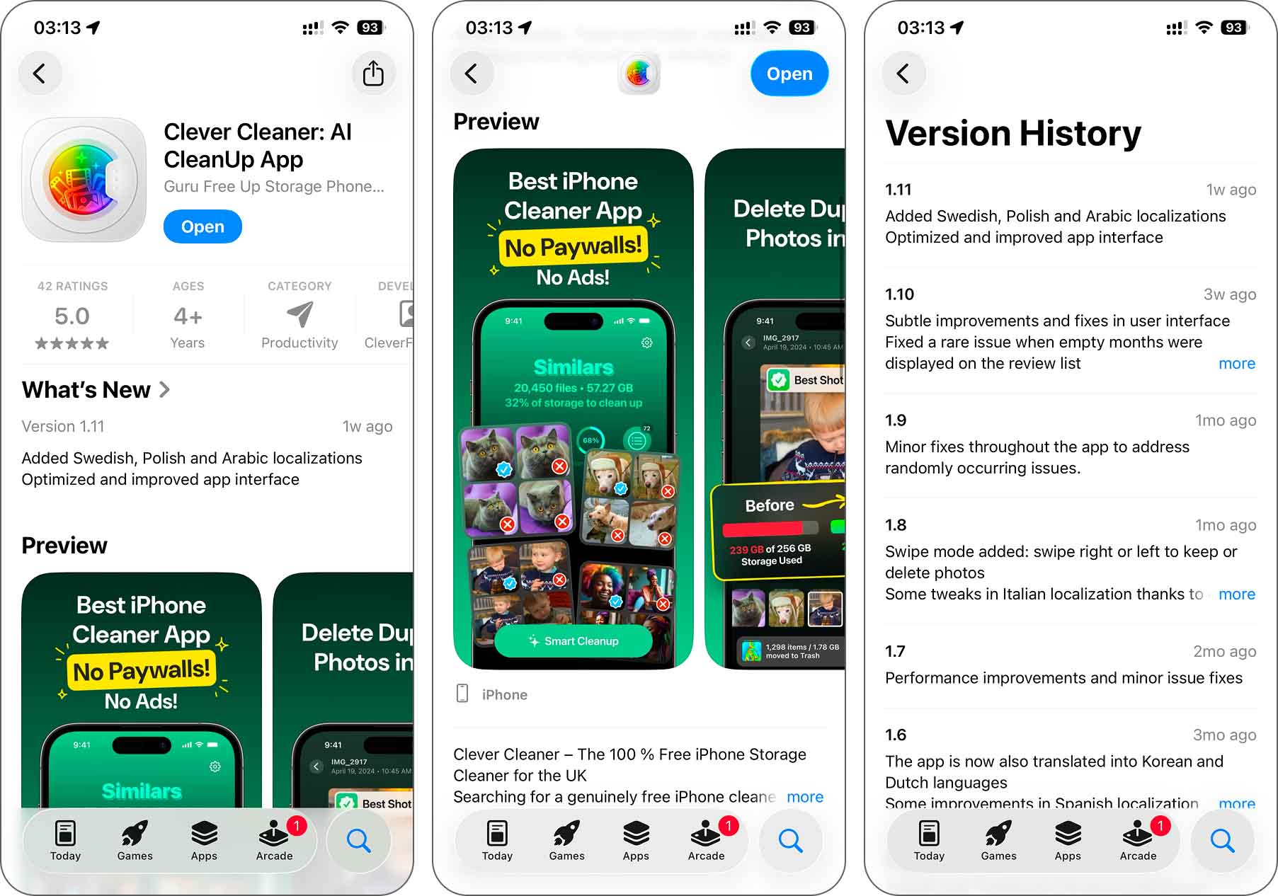 clever cleaner app example