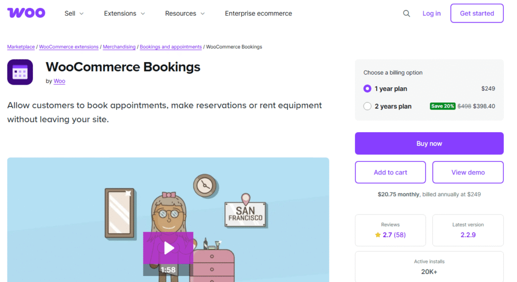 WooCommerce Bookings Plugin