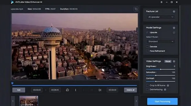 10 4K Upscaler You Must Try on Desktop, Mobile and Online 9 AVCLabs Video Enhancer AI