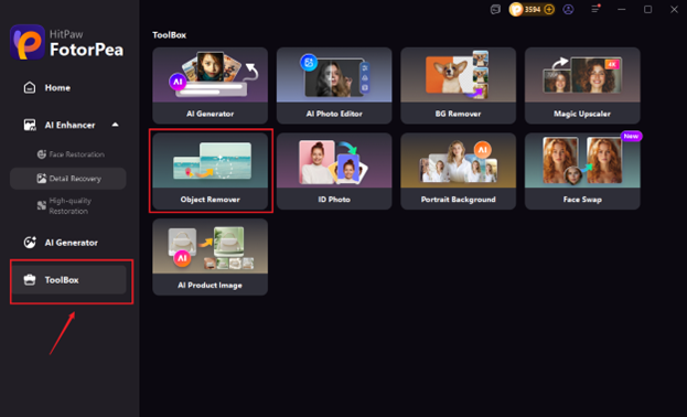 Remove Object from Image using HitPaw FotorPea