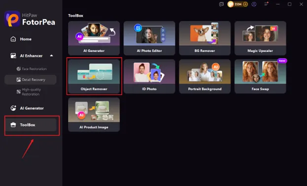 Remove Object from Image using HitPaw FotorPea