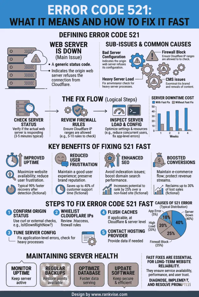 Error Code 521: What It Means and How to Fix It Fast 3 Error Code 521 Guide