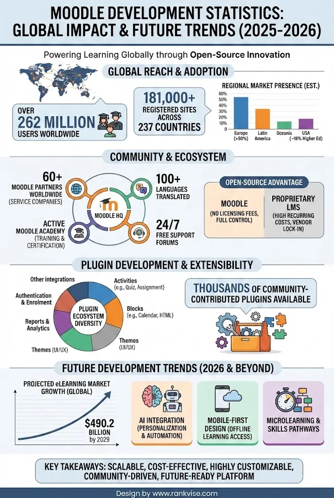 What Is Moodle Development? Everything You Need to Know 3 Moodle Development Statistics