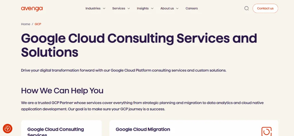 Top Google Cloud Consulting Firms for Cloud Migration 3 Avenga