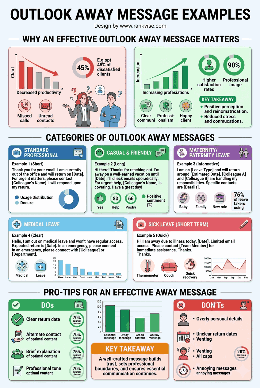 Outlook Away Message: 20 Examples for Every Scenario