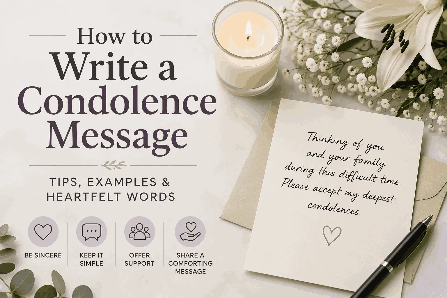 How to Write a Condolence Message With Care and Clarity 3 Write a Condolence Message Guide
